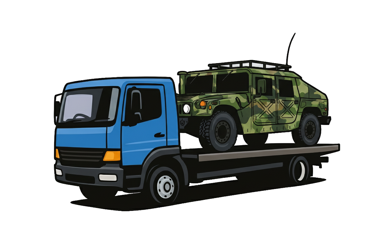 Евакуатор перевозить автомобіль містом